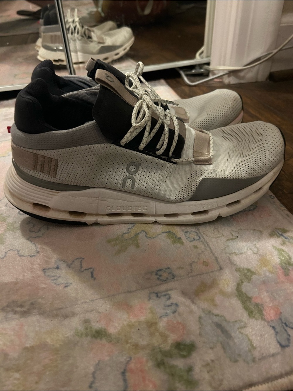 On Running Men’s Sneakers - Light Gray, Black, Cream